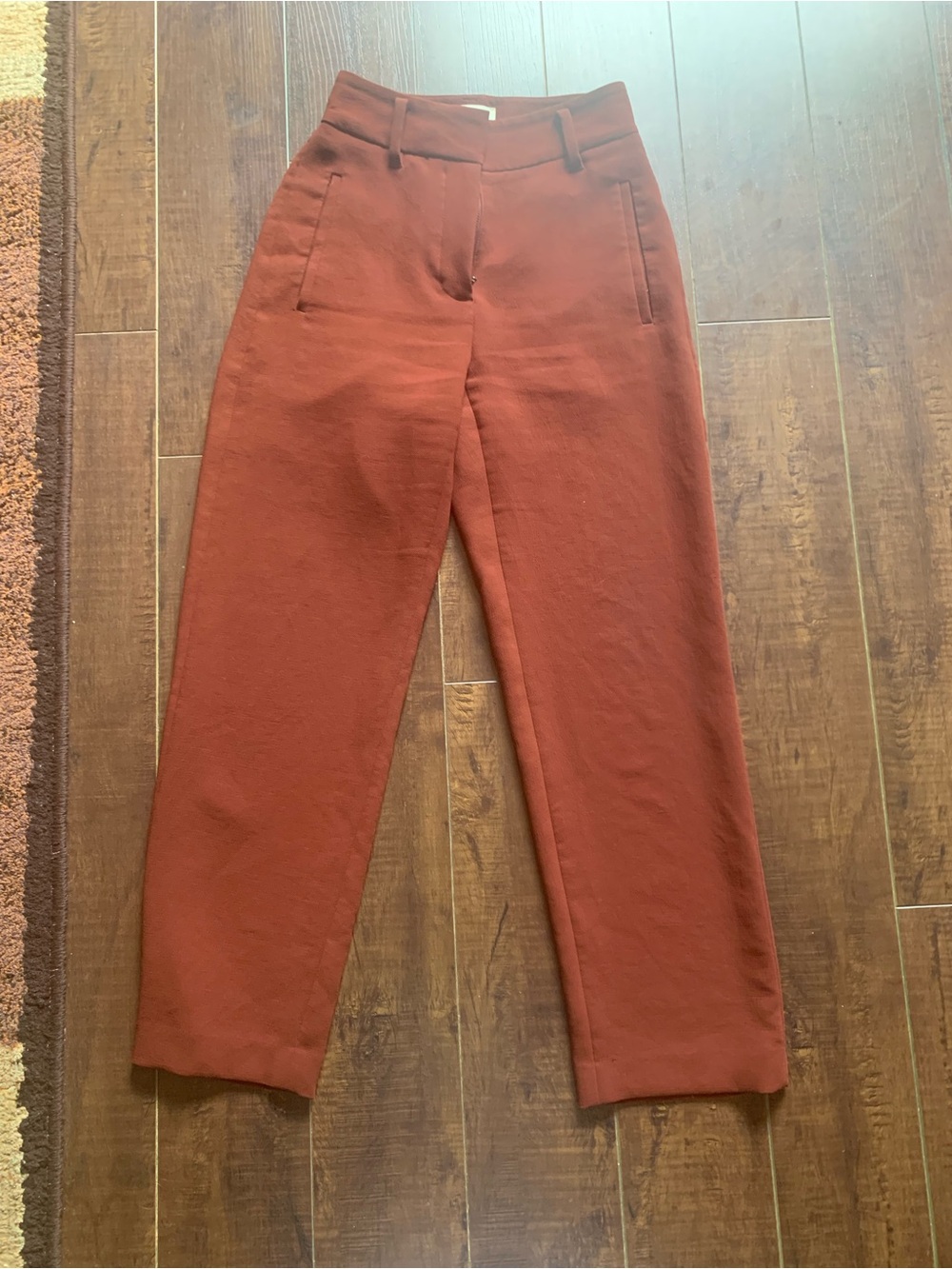 Wilfred Women’s Rust Straight-Leg Pants from Aritzia